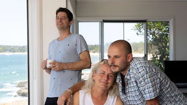 Their home in Bundeena has been a holiday destination for the Smith family for generations, including Cecily Smith’s son-in-law Brett Ryder, left and nephew, Josh Cross.