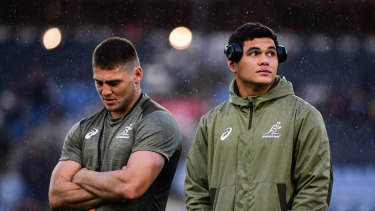 Noah Lolesio and James Oâ€™Connor last year. 