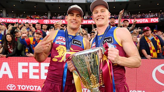 Brandon Starcevich (left) is on the move. 