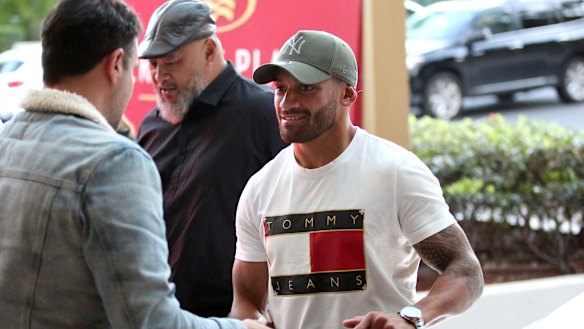 Api Koroisau returned to NSW camp for the first time since his bubble breach last year.