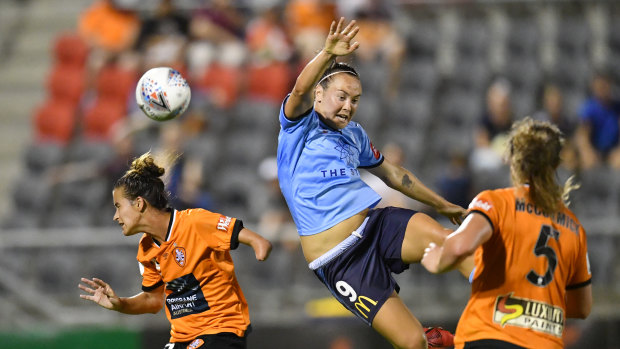 Precision strike: Sydney FC's Caitlin Foord has produced goals throughout the year after her move to be the club's centre forward.