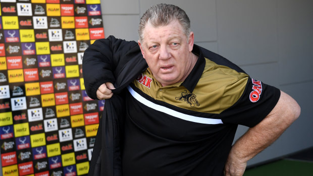 And then he was gone: Phil Gould and Ivan Cleary put an end to their official relationship with a hug on Wednesday.
