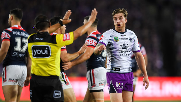 Repeated infringement: Cameron Munster was sent to the sin bin twice. 