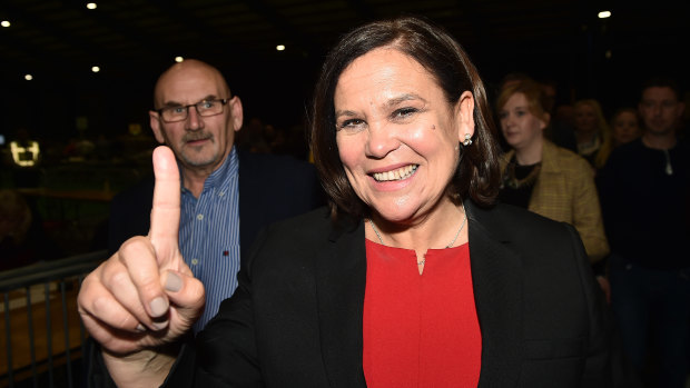 Now the main opposition: Sinn Fein leader Mary Lou McDonald. The former political wing of the IRA has 37 seats in Parliament.