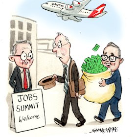 Anthony Albanese and Alan Joyce go to the fair.