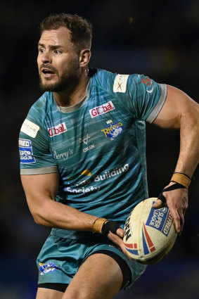 Aidan Sezer in action for Leeds in the Super League.