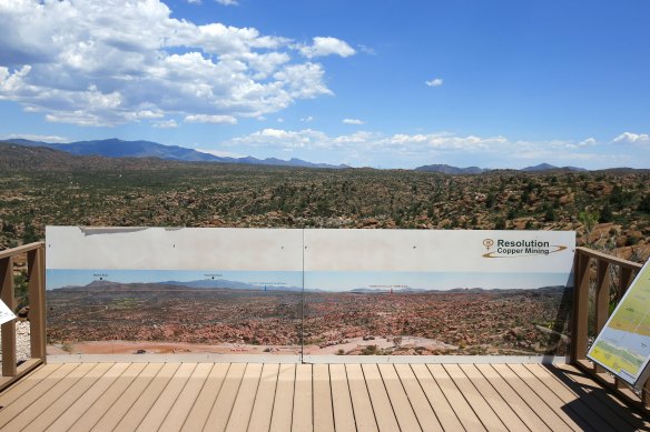 Rio has a 55 per cent operating interest, and BHP a 45 per cent interest, in the Resolution Copper project in Arizona which has been stalled for more than a decade.