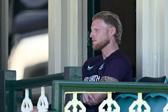 A forlorn figure: Ben Stokes in Australia.