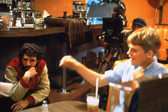 George Lucas (at left) had a spontaneous approach to directing, confusing Ron Howard at times.