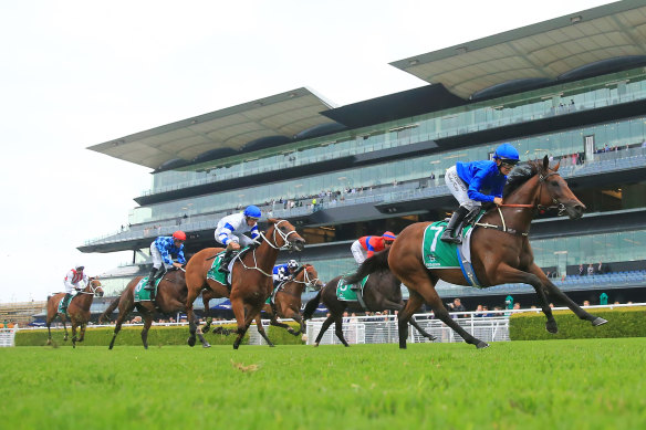 Rachel King wins the Apollo Stakes on Colette earlier this month.