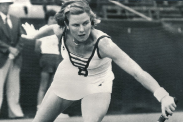 Dianne Balestrat played in the first centre-court match at Melbourne Park.
