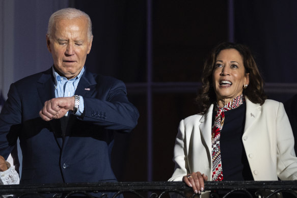 Is time up for Biden? The prospect of Kamala Harris (right) becoming the nominee does not enjoy universal support among Democrats.