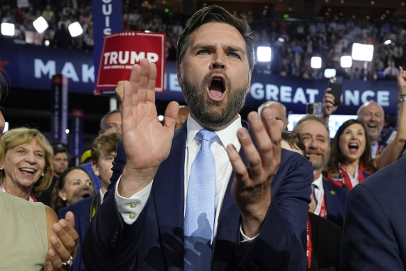 J.D. Vance on the first day of the Republican Convention.