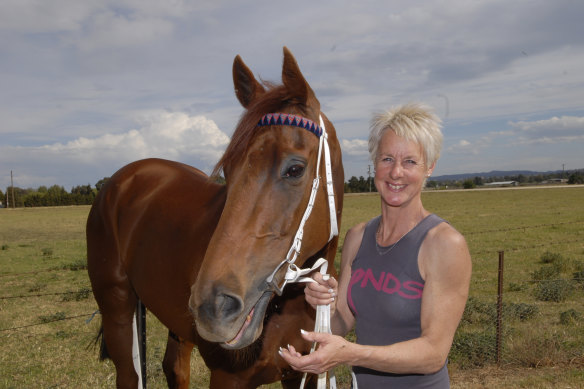 On the hunt: Coach Gayna Williams lets the British statesman run at Dubbo.