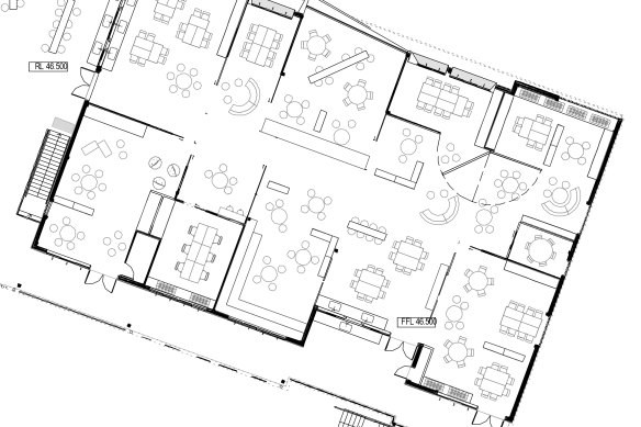 Designs for new classrooms at Alex Avenue Public School which was built in 2021. Parents feared that it would just be one large classroom, but Department of Education staff told them it would have partitions installed.