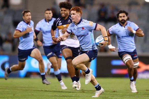 Sid Harvey was the star for the Waratahs in their win over the Brumbies on Friday night.