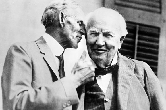  Inventor Thomas Edison and car magnate Henry Ford in 1934.