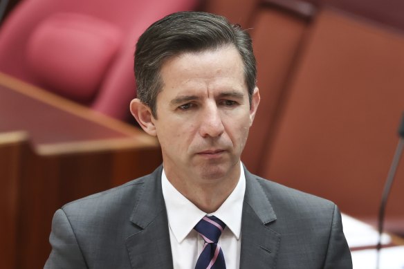 Minister for Finance Simon Birmingham.