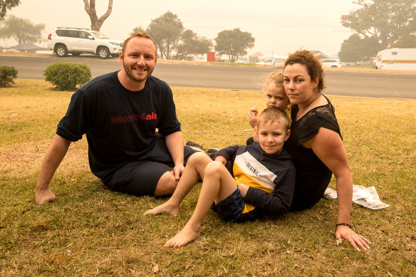 Tim Buckley, Meaghan Wegg and children Jackson and Georgia on January 3. 
