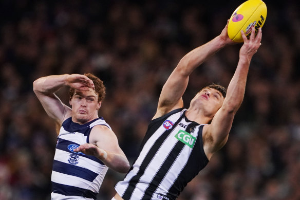 Darcy Moore's strong comeback from injury was another great sign for the Magpies.
