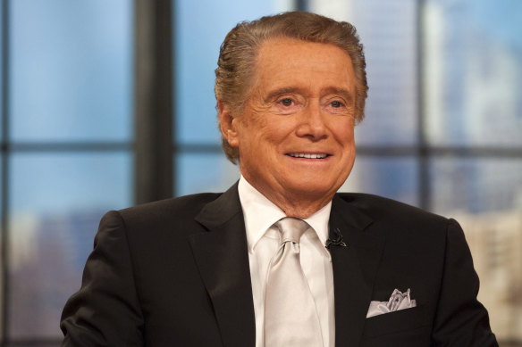 Regis Philbin appears on his farewell episode of "Live! with Regis and Kelly", in New York in 2011. 