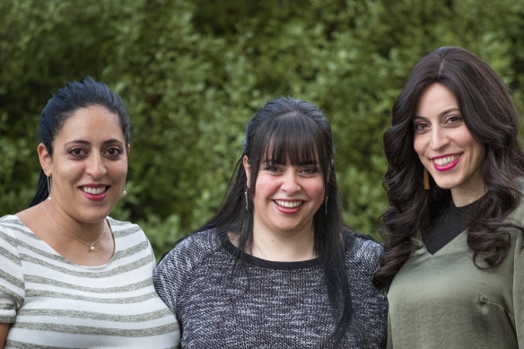 Sisters Elly Sapper (left), Dassi Erlich and Nicole Meyer.