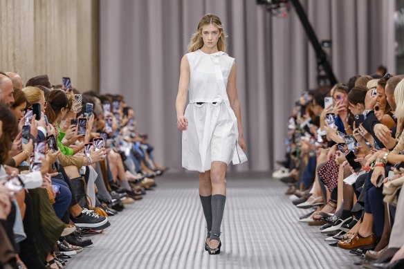 Sunday Rose Kidman Urban makes her modelling debut on the Miu Miu runway.