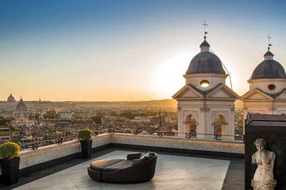 Rooftop views from Hotel Hassler Roma.