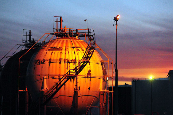 Ampol’s Lytton refinery in Brisbane.