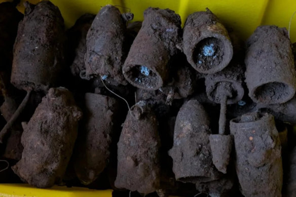 Though the bombs were practice bombs, “they do still carry a charge” and required removal by specialists, the parish council’s release said.