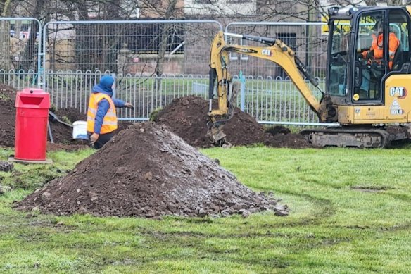 Construction grounded to a halt when the bombs were found.