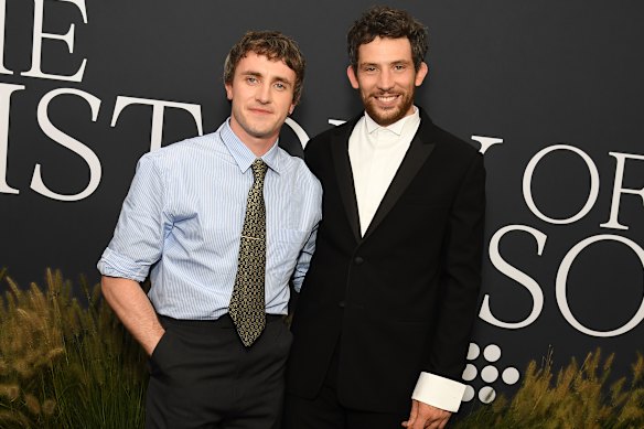Paul Mescal and Josh O’Connor at the film’s New York premiere .