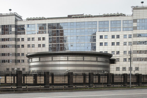 The building of the Main Directorate of the General Staff of the Armed Forces of Russia, in Moscow. 