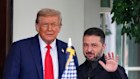 US President Donald Trump and Ukraine’s President Volodymyr Zelensky at the White House in August.