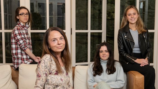 Elena Kirillova is worried the increase in university fees for arts courses will disproportionately impact on females like her daughters. From left, Katerina, Mariika and Nina. 