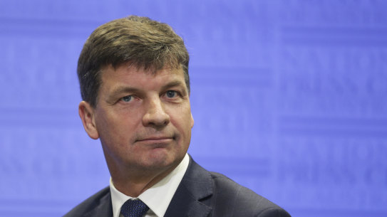 Energy and Emissions Reduction Minister Angus Taylor.