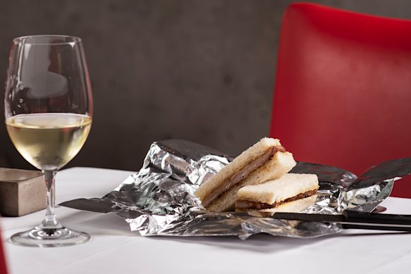 The merenda (crumbed veal sandwich) at Di Stasio Citta.