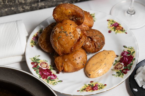 Double-baked potatoes with isot pepper aioli.