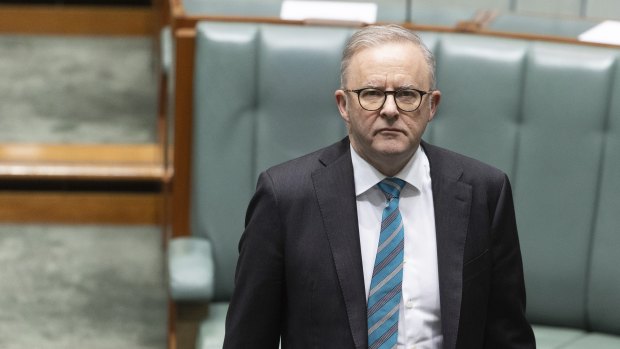 Prime Minister Anthony Albanese arrives for Question Time.