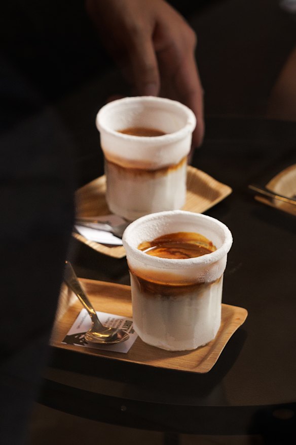 Dirty coffees, made with St David’s milk.