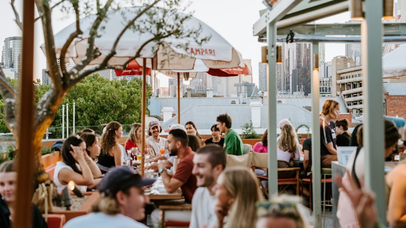 One of Melbourne’s hottest rooftop bars with slurpable cocktails, pizzas and city views