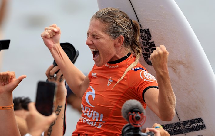 Stephanie Gilmore is back. Chasing her ninth world title, against rivals half her age