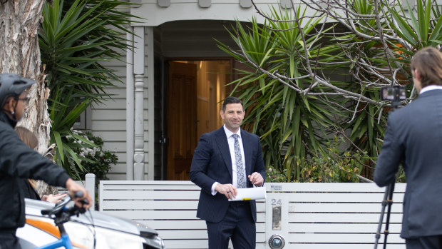 Only one buyer turned up for a Brunswick five-bedder. But it passed in at $1.62m