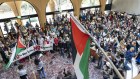 Hundreds of students gathered at Melbourne University on Friday in support of Palestine.