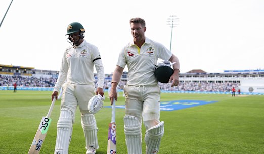 Usman Khawaja and David Warner.