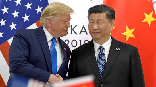 Donald Trump and Xi Jinping during the G20 summit in Japan in June.