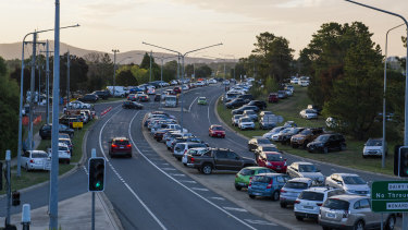 Diary Road, Fyshwick was littered with cars due to limited parking options at The Forage.