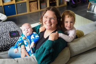 
Natalie Grant, with her two daughters Penny, 2, and Maggie, 3 months, and is interested in intergenerational care.