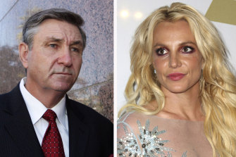 Britney’s father, Jamie Spears, in 2012 and the singer in 2017, around the time of her successful residency in Vegas.