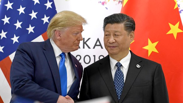 Donald Trump and Xi Jinping during the G20 summit in Japan in June.